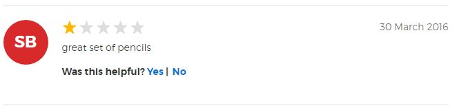 Great review but one star?!